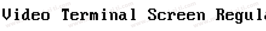 Video Terminal Screen Regular Unkno字体转换